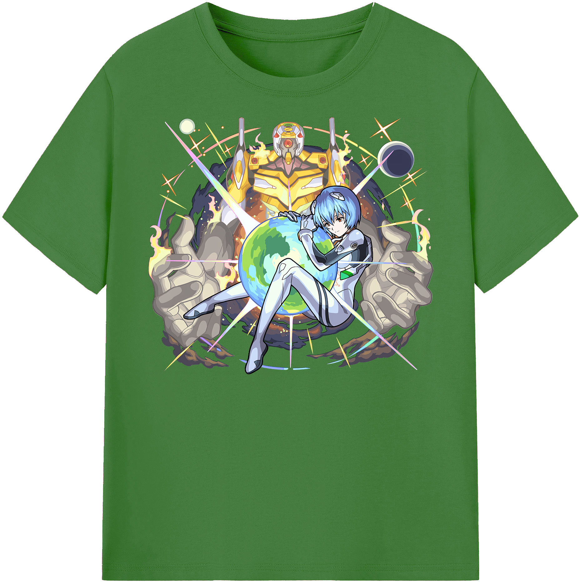 （画像用） EVA 新世紀エヴァンゲリオン レディースカジュアルプリントTシャツ（綿100％）